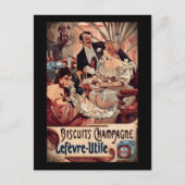 Champagne Biscuits 1896 Briefkaart (Voorkant)