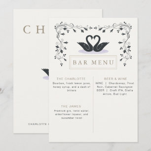 Champagne Black Tie Elegante Zwaan Drinken Bar Men Menu