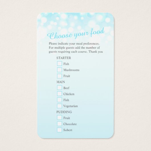 Champagne blauwe grijze bruiloft visitekaartje (Achterkant)