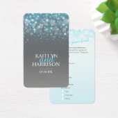 Champagne blauwe grijze bruiloft visitekaartje (Bureau)