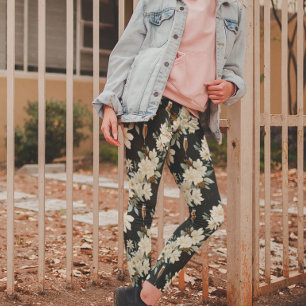 Champagne Bloem Bloemen Nieuwjaar Bruiloft Leggings