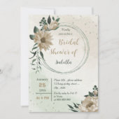 Champagne Bloemen Groen vrijgezellenfeest Kaart (Voorkant)