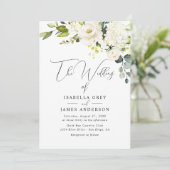 Champagne bloemenbruiloft kaart (Staand voorkant)