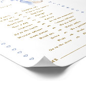  Champagne Blue Bow Would She Rather Game Digital Poster (Hoek)