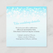 Champagne blue gray bruiloft informatiekaartje (Achterkant)