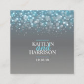 Champagne blue gray bruiloft informatiekaartje (Voorkant)