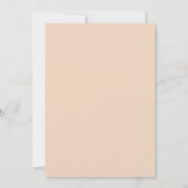 Champagne Blush Bloemblad Bruiloft Kaart (Achterkant)