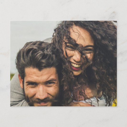 Champagne Blush FOTO Huwelijksuitnodiging QR Code (Achterkant)