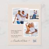 Champagne Blush FOTO Huwelijksuitnodiging QR Code (Voorkant)