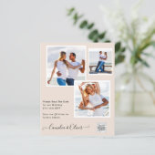 Champagne Blush FOTO Huwelijksuitnodiging QR Code (Staand voorkant)