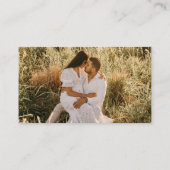 Champagne Blush FOTO Huwelijksuitnodiging QR Code Informatiekaartje (Achterkant)