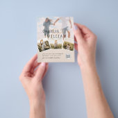 Champagne Blush Foto Opslaan Datum QRcode Website Flyer (Hand)