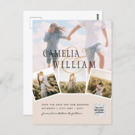 Champagne Blush FOTO Save the Date QRcode Website Briefkaart