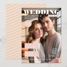 Champagne & Blush Magazine Trouwfoto Kaart