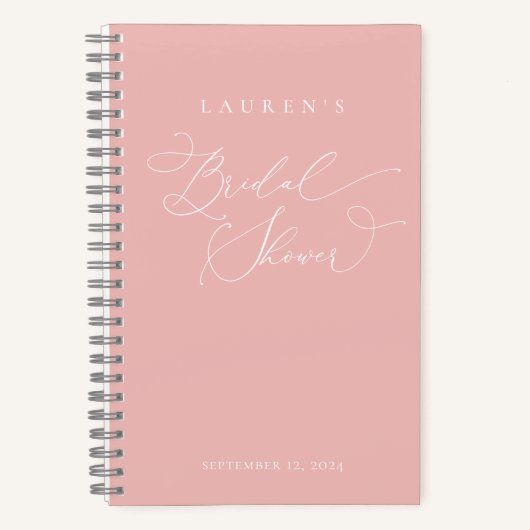 Champagne Blush Modern Vrijgezellenfeest Gift List Notitieboek (Voorkant)