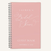 Champagne Blush Modern Vrijgezellenfeest Guest Boo Notitieboek (Voorkant)