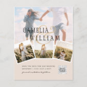 Champagne Blush PHOTO Save the Date QRcode Website (Voorkant)