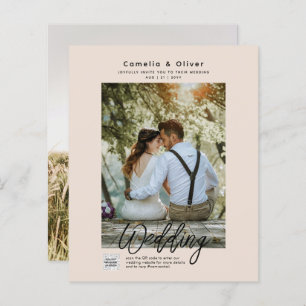 Champagne Blush PHOTO Weddenschap QR Code