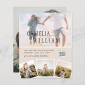 Champagne Blush PHOTO Weddenschap QR Code (Voorkant / Achterkant)