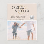 Champagne Blush PHOTO Weddenschap QR Code Flyer (Voorkant)