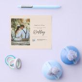 Champagne Blush PHOTO Weddenschap QR Code Flyer (Enkel)