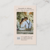 Champagne Blush PHOTO Weddenschap QR Code Informatiekaartje (Voorkant)