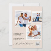 Champagne Blush PHOTO Weddenschap QR Code Kaart (Voorkant)