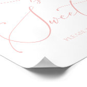 Champagne Blush Roze Liefde is Zoet Dessert Bar Poster (Hoek)