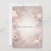 Champagne Blush Stardust Tuin Bruiloft Kaart (Achterkant)