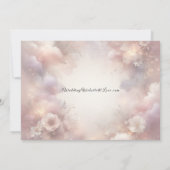 Champagne Blush Stardust Tuin Bruiloft Kaart (Achterkant)