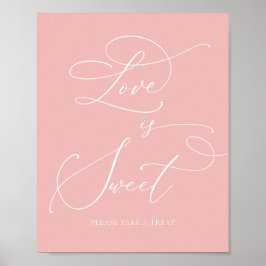 Champagne Blush Vrijgezellenfeest Love is Sweet Si Poster