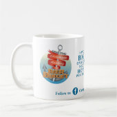 Champagne Boating on a Beer Budget Coffee Cup! Koffiemok (Links)