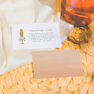 Champagne & Boeket Brunch & Bubbly Vrijgezellenfee Informatiekaartje