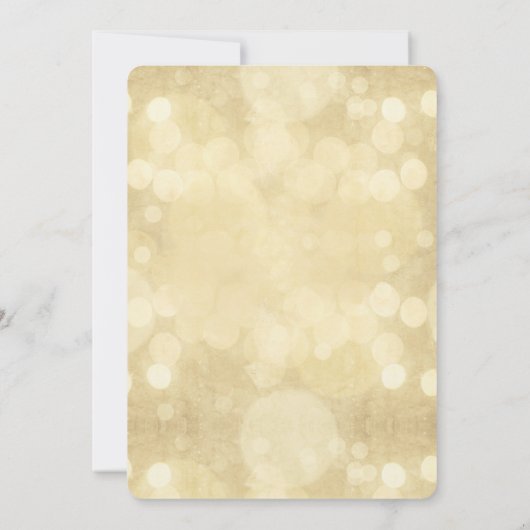 Champagne Bokeh Bruids Douche Uitnodiging (Achterkant)