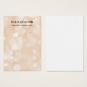 Champagne Bokeh Earring Display Card Visitekaartje (Voorkant /achterkant)