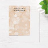 Champagne Bokeh Earring Display Card Visitekaartje (Bureau)