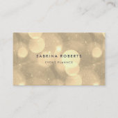 Champagne Bokeh Lights Visitekaartje (Voorkant)