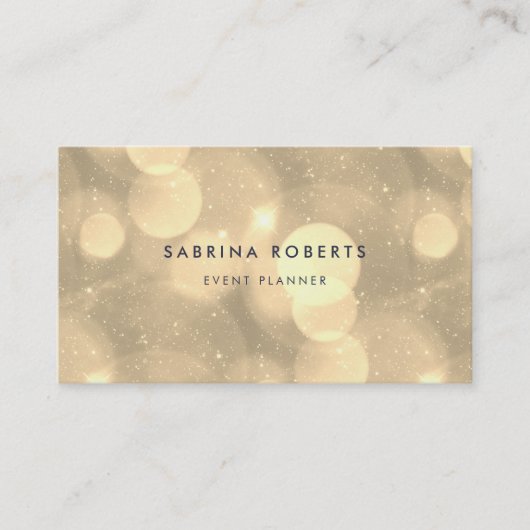 Champagne Bokeh Lights Visitekaartje (Voorkant)
