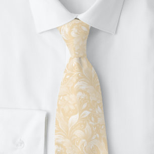 Champagne Botanische Batik Stropdas