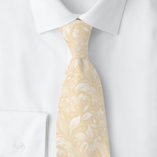 Champagne Botanische Batik Stropdas