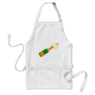 Champagne Bottle and Popping Cork Standaard Schort