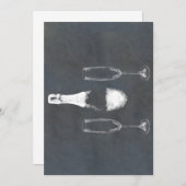 Champagne Bottle Kaart (Voorkant / Achterkant)