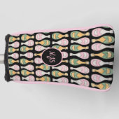 Champagne Bottle Pattern Dames Golf Head Hoesje Golfheadcover (Voorkant)