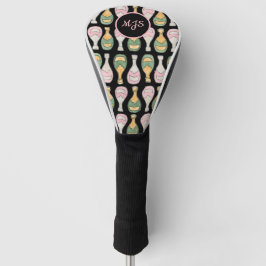 Champagne Bottle Pattern Dames Golf Head Hoesje Golfheadcover