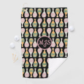 Champagne Bottle Pattern-dames Golfhanddoek (Insitu)