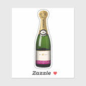 Champagne Bottle Sticker (Vel)
