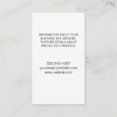 Champagne Bottle Visitekaartje (Achterkant)