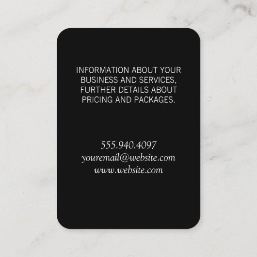 Champagne Bottle Visitekaartje (Achterkant)