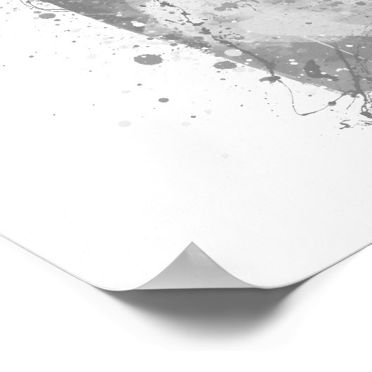 Champagne Bottle Wall Art Print 'Rosy' Grey (Hoek)