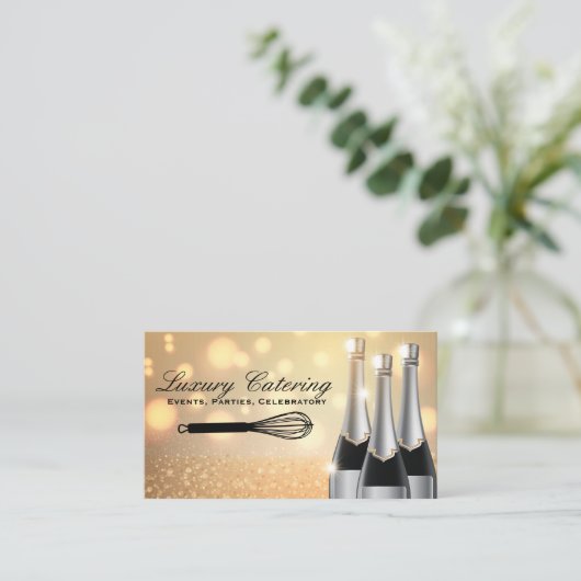 Champagne Bottles | Whisk Visitekaartje (Staand voorkant)